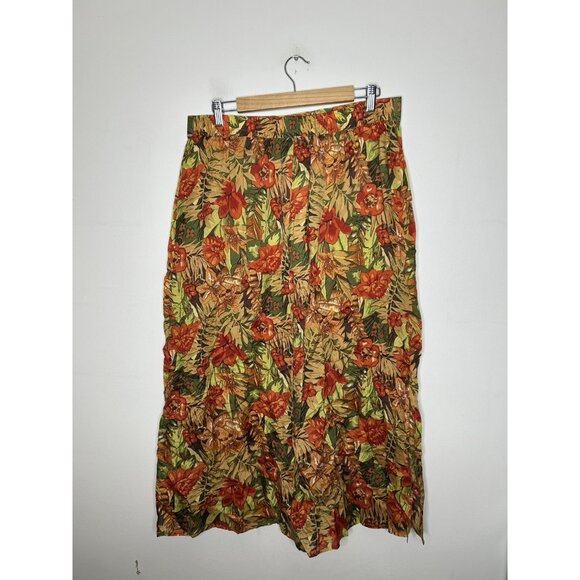 Anna and Frank Women's Lightweight Shear 100% Silk Skirt Floral Vtg Size XL NWT - Picture 7 of 9